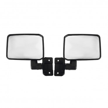 Black Car Door Mirror Heads Rear For Toyota Landcruiser 70 75 78 Series 1985-2013