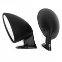 California Style Universal Car Door Side Mirror Rearview Vintage Matte Black L+R