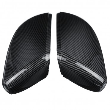 Car Left/Right Rearview Door Wing Mirror Cover Carbon Fiber For VW Golf Mk6 2009-2013