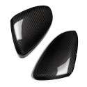 Carbon Fiber Door Side Car Mirror Replacement Cover Caps for VW Golf GTI MK7 2013 17