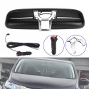 Carbon Fiber Look Car Interior Rear View Mirror Cover With Blue Light For HONDA CIVIC CRV ODYSSEY