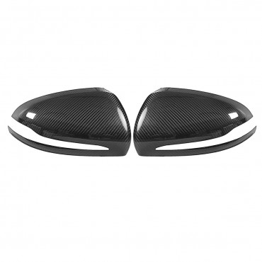 Carbon Fiber Side Car Mirror Cover Caps for 2015 to 18 Mercedes W205 C300 C400 450