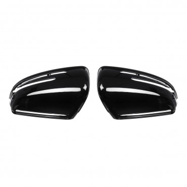 Left/Right Car Rearview Mirror Cover Black For BENZ W204 W176 W246 W212 W221 CLS GLA CLA
