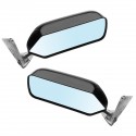 Universal F1 Style Blue Metal Bracket Side Car Left and Right Mirror