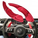 Aluminium Alloy Steering Wheel Shift Paddle Shifter Extension Red For VW Golf MK7 TSI GTI R