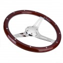 GM Modified 15 Inch Retro Solid Wood Steering Wheel For Old Santa Volkswagen T3 T25