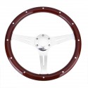 GM Modified 15 Inch Retro Solid Wood Steering Wheel For Old Santa Volkswagen T3 T25