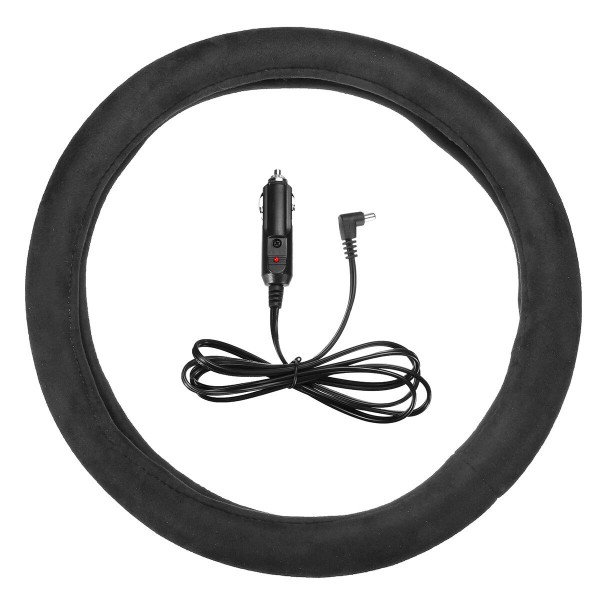 12V 15inch Electric Car Heated Steering Wheel Cover Cap Auto Warm Steering Wheel
