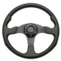 14 Inch 350mm Steering Wheel Universal Flat Genuine leather Drift Racing