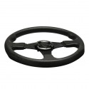 14 Inch 350mm Steering Wheel Universal Flat Genuine leather Drift Racing