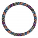 15inch/38cm Universal Car Steel Ring Wheel Cover Natural Fiber Wrap Colorful Non-slip