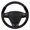 38CM Universal Resistant Leather Breathable Hand-stitched Steering Wheel Cover