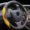 38cm Leather Car Auto Steel Ring Wheel Glove Cover Multicolor