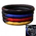 38cm Leather Car Auto Steel Ring Wheel Glove Cover Multicolor