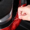 38cm Leather Car Steering Wheel Case Cover Braiding Wheel Sports Style Braiding