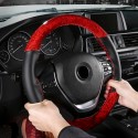 38cm Leather Car Steering Wheel Case Cover Braiding Wheel Sports Style Braiding