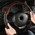 38cm Microfiber Leather Braiding Car Steering Wheel Case Cover Sports Style
