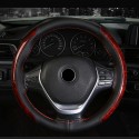 38cm Microfiber Leather Car Steering Wheel Case Cover Braiding With Needles Thread