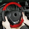 38cm Microfiber Leather Car Steering Wheel Case Cover Braiding With Needles Thread