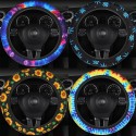 38cm Universal Car Steering Wheel Cover Protector Suede Anti-Slip Multi-color