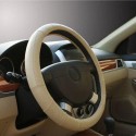 Car Genuine Cowhide Leather Steel Ring Wheel Cover for 15 Inches Wheel Size