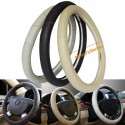 Car Genuine Cowhide Leather Steel Ring Wheel Cover for 15 Inches Wheel Size