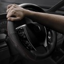 RPH0859 Car Steering Wheel Covers Genuine Leather Anti-slip Protector 37-38cm Universal