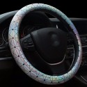 Universal 38cm Car Leather Car Steel Ring Wheel Cover All Seasons