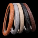 Universal 38cm Car Leather Car Steel Ring Wheel Cover All Seasons