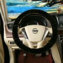 Water Cube Plush Car Steel Ring Wheel Cover Interior Grip 38CM for Winter Autumn