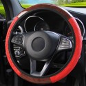 Wood Grain Leather Car Steering Wheel Cover Protective Cover Universal Non-slip