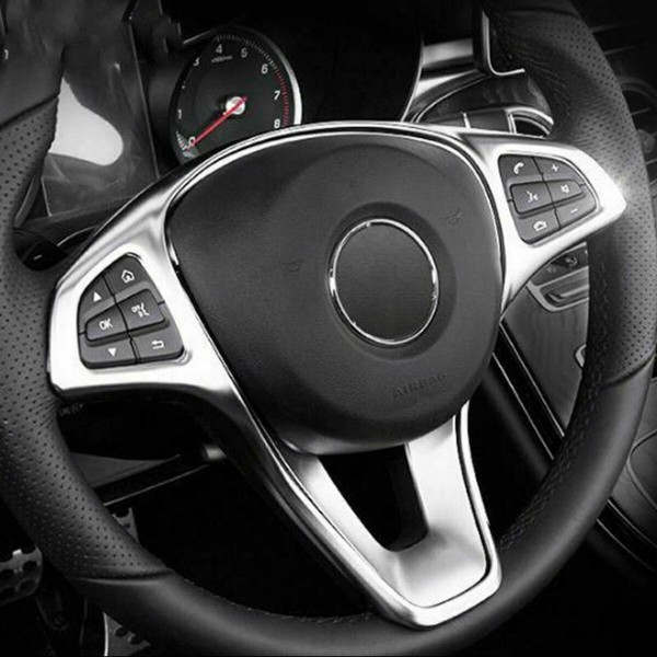 Plastic Steering Wheel Panel Trim Cover For Mercedes A B C E GLA CLA GLC GLS GLE Class W176 W246 W205 W213 W117 C117 X156 X253 W447