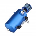 0.5L Oil Catch Tank Can Reservoir Breather Blue Filter Alloy For Car Racing Engine