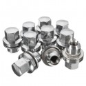 10 X M14x1.5mm Mag Seat Lug Nuts Wheels Chrome Aluminum Car for Land Rover LR2 LR3 LR4