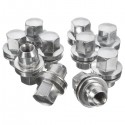 10 X M14x1.5mm Mag Seat Lug Nuts Wheels Chrome Aluminum Car for Land Rover LR2 LR3 LR4