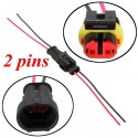 1/2/3/4/5/6 Pin Car Motorcycles Waterproof Electrical Connector Plug w/10cm Wire