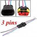1/2/3/4/5/6 Pin Car Motorcycles Waterproof Electrical Connector Plug w/10cm Wire