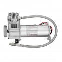 12V 200 PSI Silver Air Compressor 1/4'' Hose Set With Relays Switch For Car Truck Train Honrs Suspension