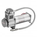 12V 200 PSI Silver Air Compressor 1/4'' Hose Set With Relays Switch For Car Truck Train Honrs Suspension