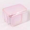 17Pcs Lunch Box Refrigerator Fresh Box Grain Storage Box Microwave Heating Sealed Box Pink/Green