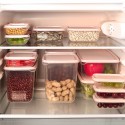 17Pcs Lunch Box Refrigerator Fresh Box Grain Storage Box Microwave Heating Sealed Box Pink/Green