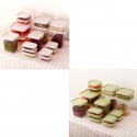 17Pcs Lunch Box Refrigerator Fresh Box Grain Storage Box Microwave Heating Sealed Box Pink/Green