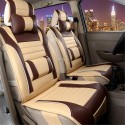 1Pcs Luxury Full Surround Front Rear PU Leather Car Seat Cover Cushion Headrest Pillow