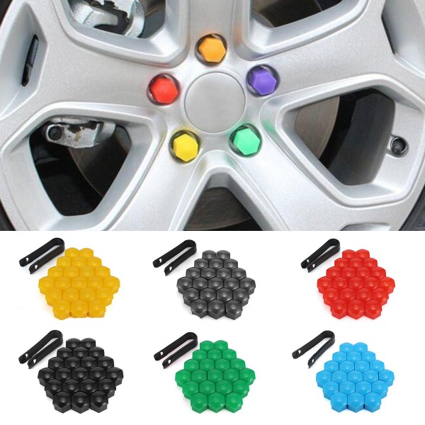 20pcs 17mm Car Wheels Plastic Nuts Screw Cap Removal Tools For AUDI VW