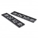 2PCS Car Licence Number Plate Carbon Fiber Color Euro Surround Holder Frame