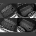 3pcs Black Car Trunk Mat Modified TPE Pad Front Rear Cargo Liner For Tesla model 3