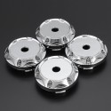 4PC 64mm ABS Silver Wheel Center Hub Caps Wheel Center Emblem