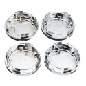 4Pcs 64mm Universal ABS Silver Car Wheel Center Hub Caps Cover Set Without Logo