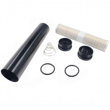 5/8-24 Black Car Fuel Filter Aluminum Solvent Trap Single Core For NAPA 4003 WIX 24003 L 9.0inch