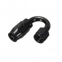 AN 180 Degree Car Swivel Hose End For Braided Nylon Black Aluminum